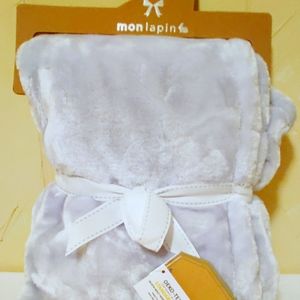 BLUE - Mon Lapin Baby Luxury Velvet Shimmery Baby Blanket 30x40 NWT Soft